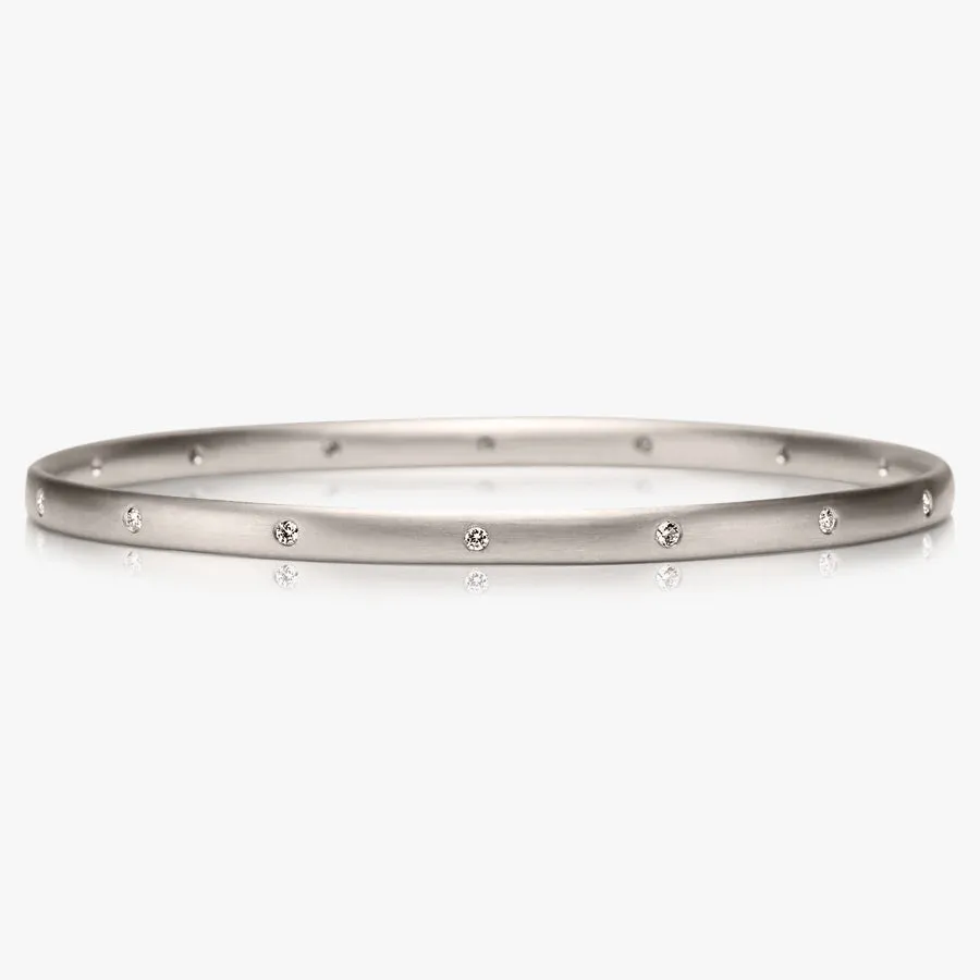 Sonoma Diamond Bangle in 18K Alpine Gold- 3.8mm