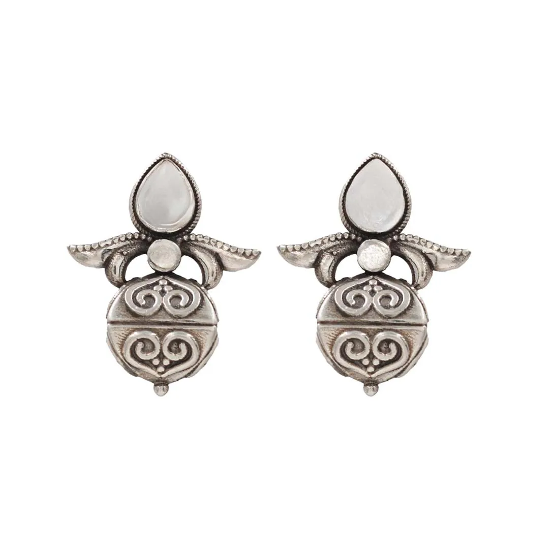 Sophisticated Simplicity: Sangeeta Boochra Silver Handcrafted Studs