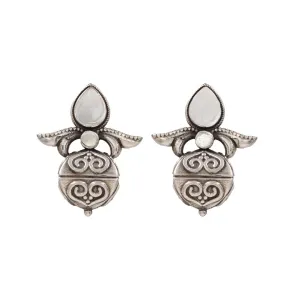 Sophisticated Simplicity: Sangeeta Boochra Silver Handcrafted Studs