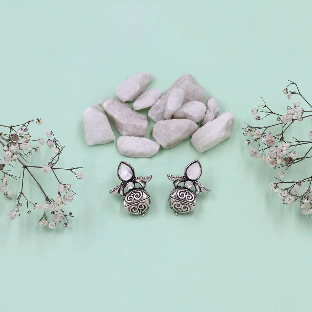 Sophisticated Simplicity: Sangeeta Boochra Silver Handcrafted Studs