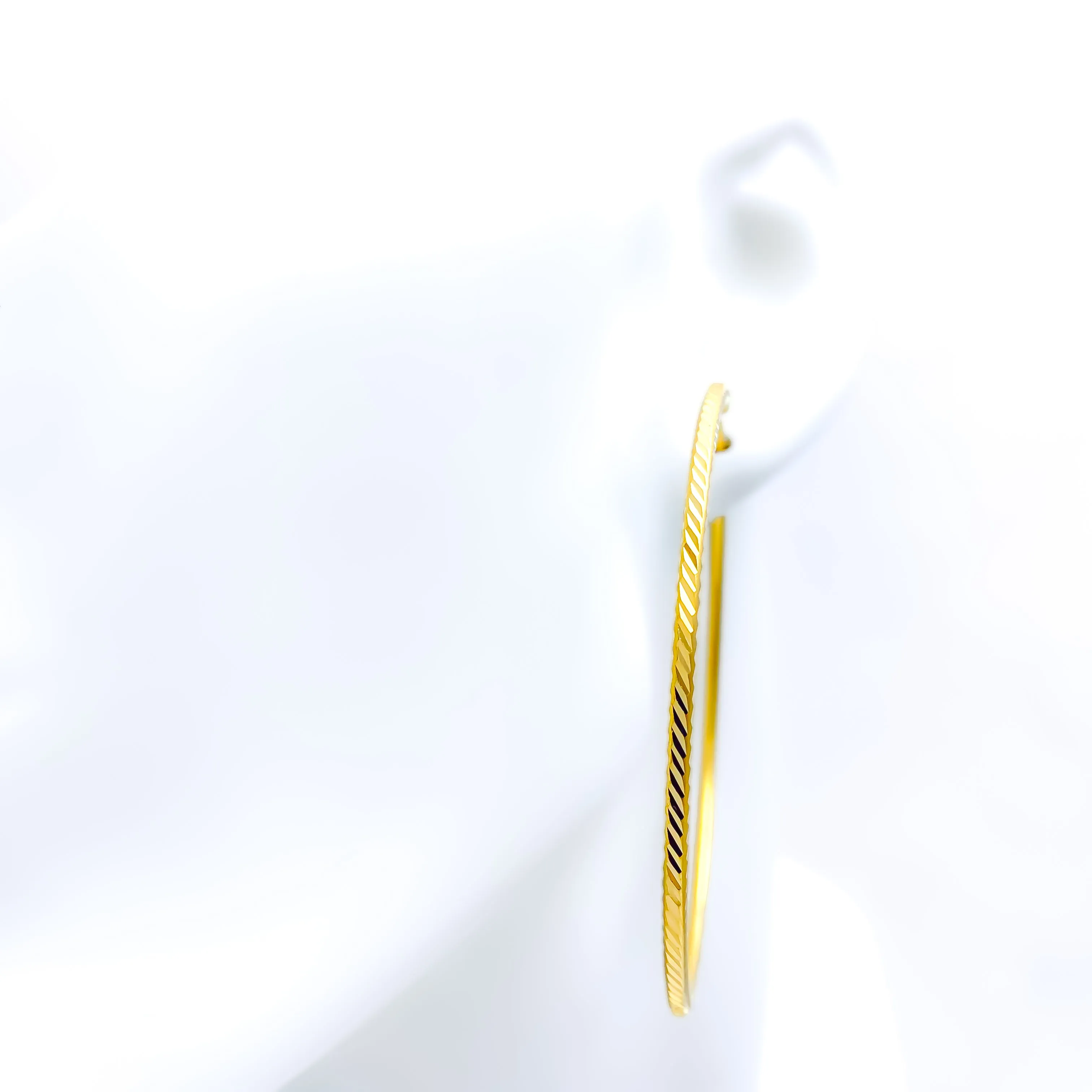 Sophisticated Sleek 22k Gold Large Hoop Earrings