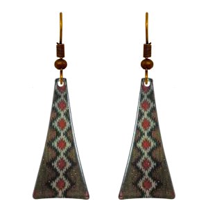 Southwest Design 4 Metallic 2" Triangular Taper Earrings (SWTRI4)