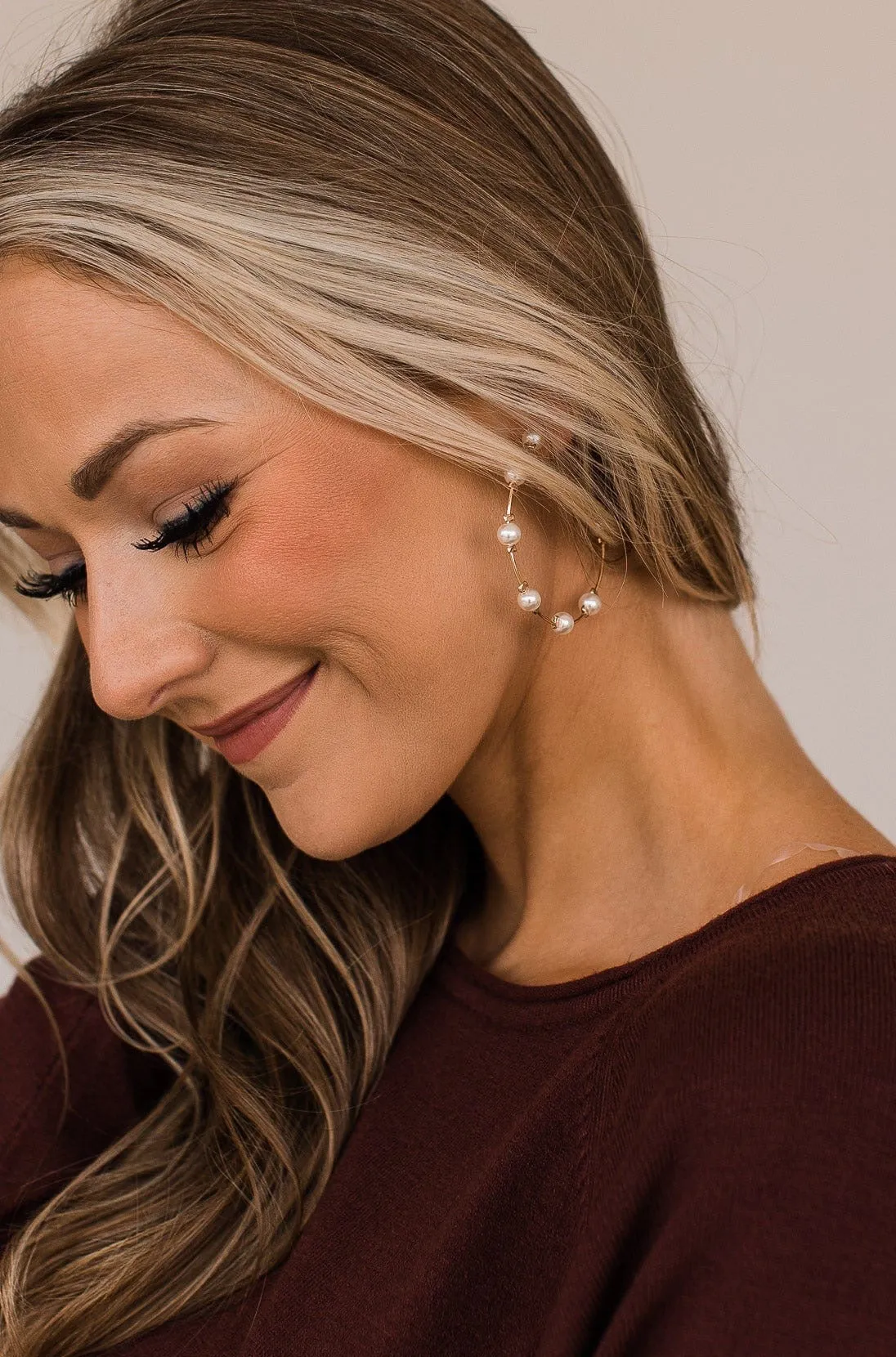 Sparkle More C-Hoop Earrings- Gold
