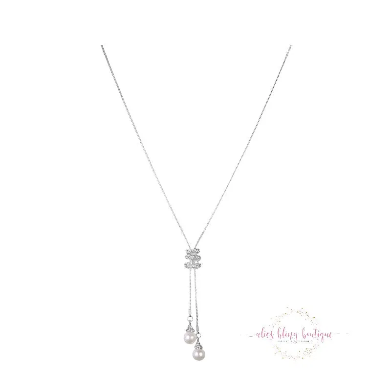 Sparkling Obsession - Silver Necklace