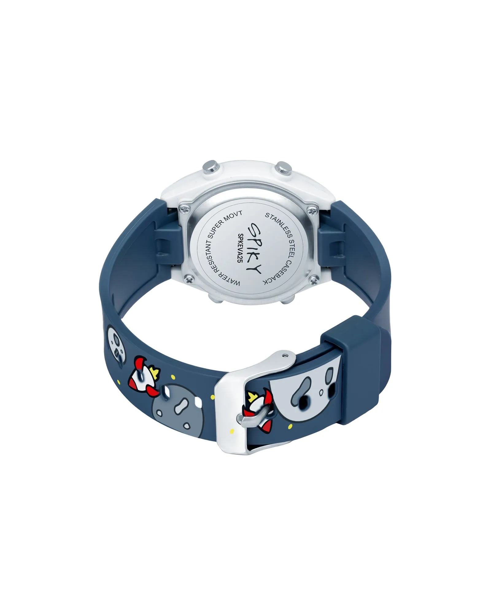 Spiky Eva25 Unique Printed Square Multi Functional Sports Digital Watch - Pink