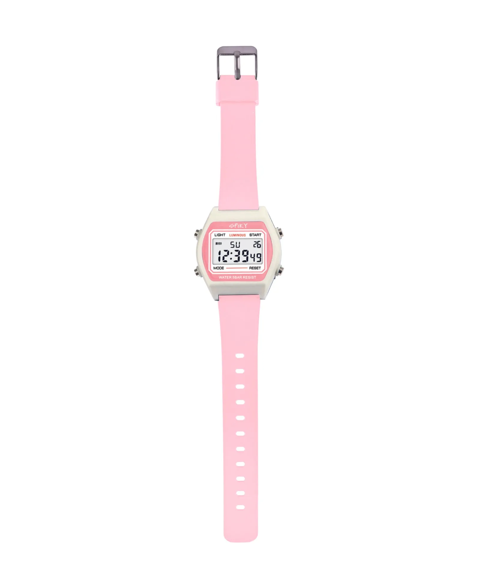 Spiky Eva25 Unique Printed Square Multi Functional Sports Digital Watch - Pink