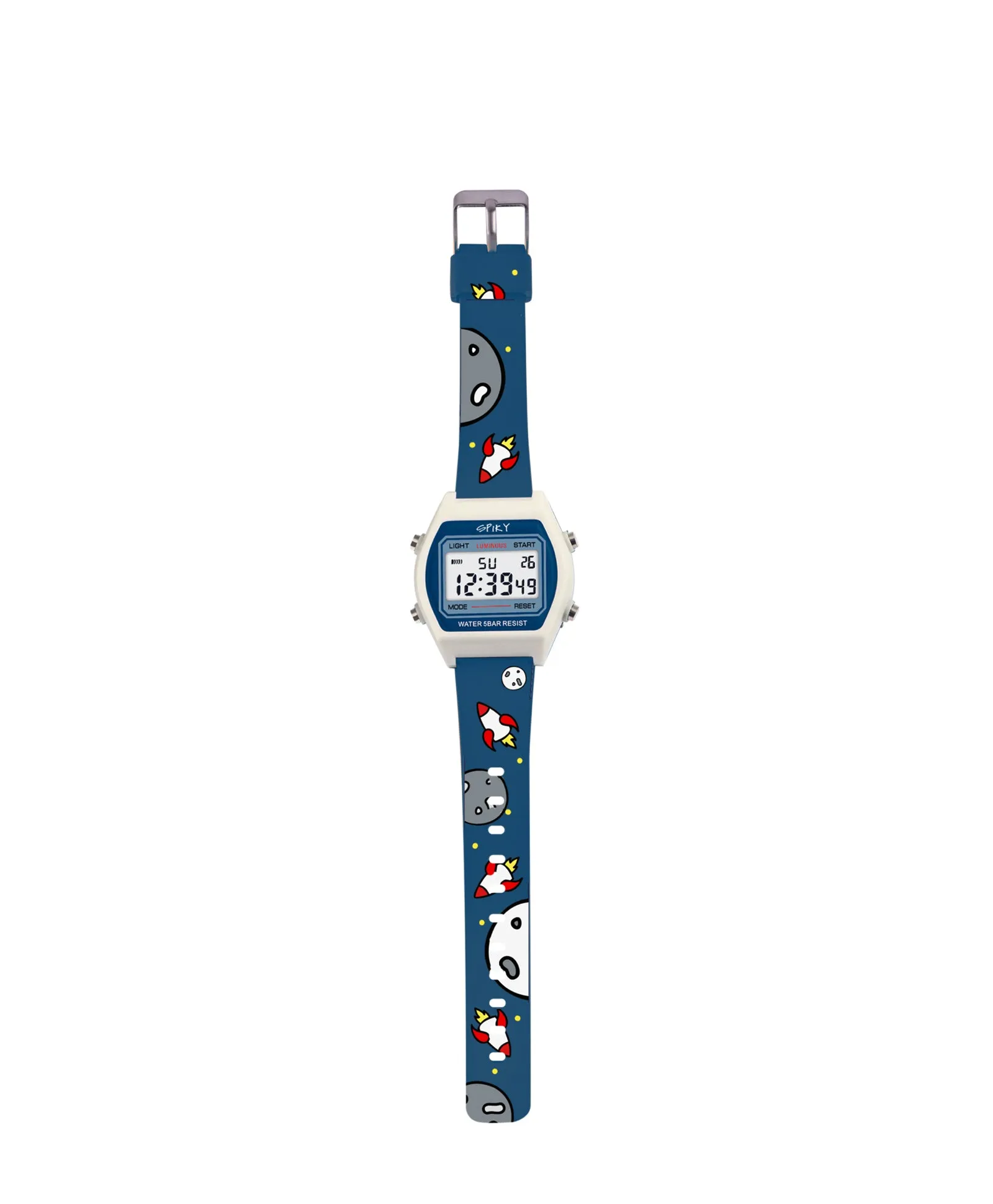 Spiky Eva25 Unique Printed Square Multi Functional Sports Digital Watch - Pink