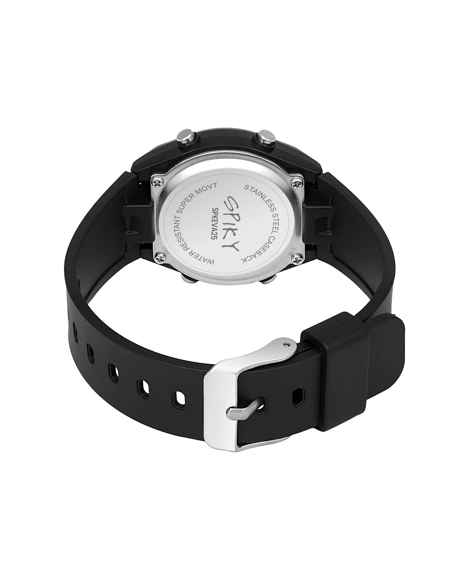 Spiky Eva25 Unique Printed Square Multi Functional Sports Digital Watch - Pink