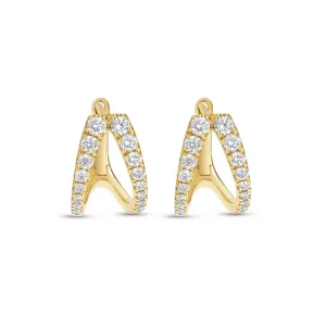Split Diamond Hoop Earrings