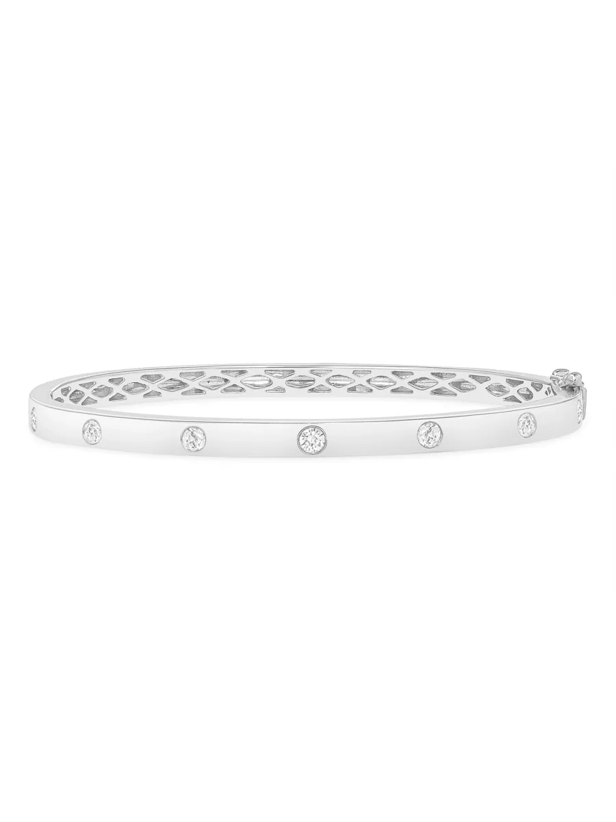 Stackable Diamond Bangle 14K