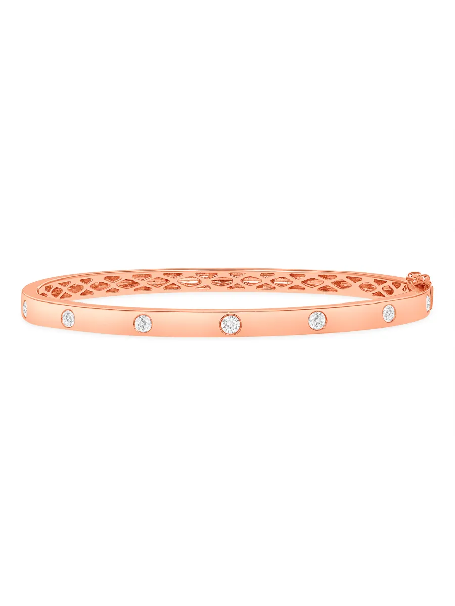 Stackable Diamond Bangle 14K