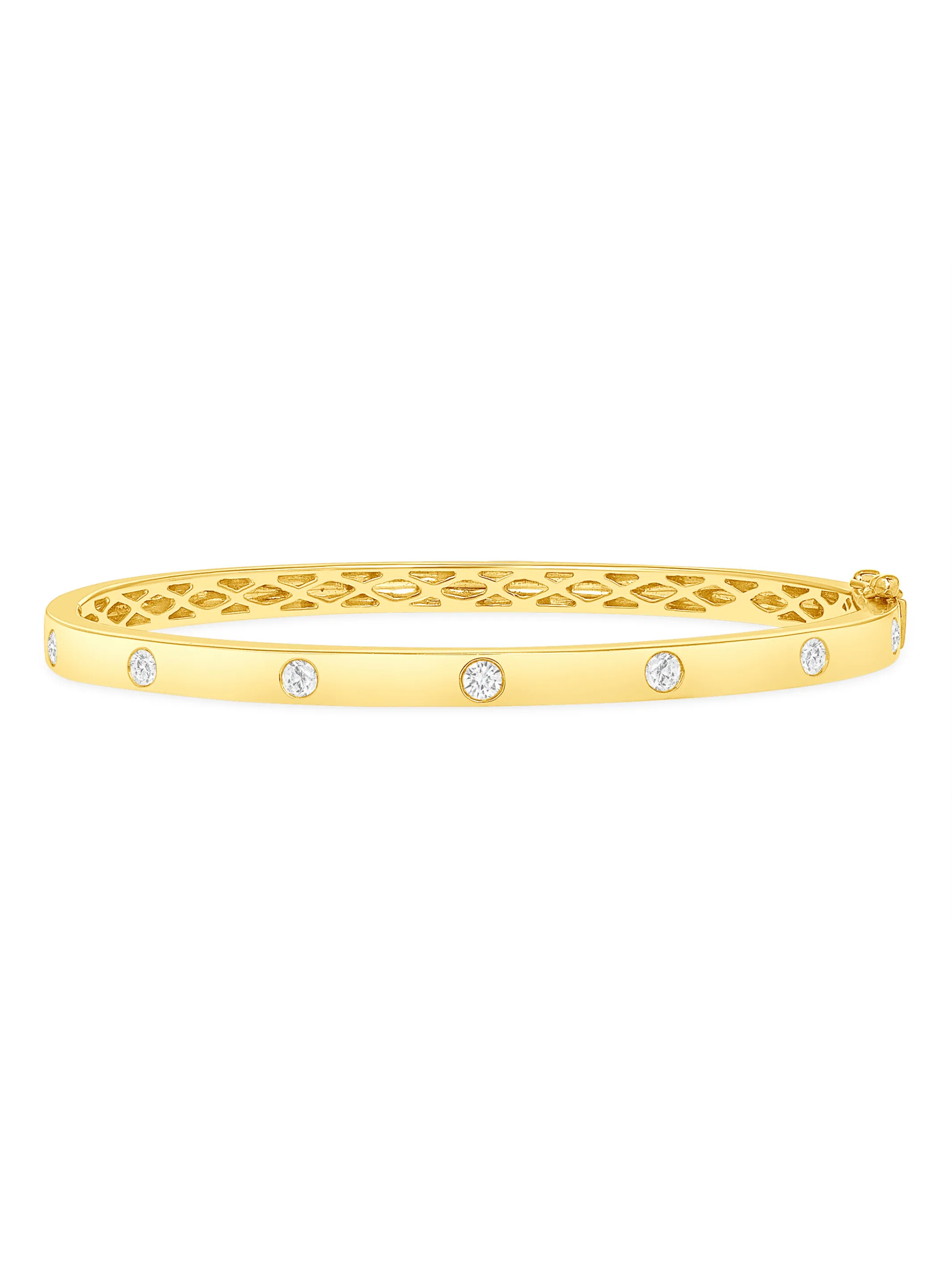 Stackable Diamond Bangle 14K