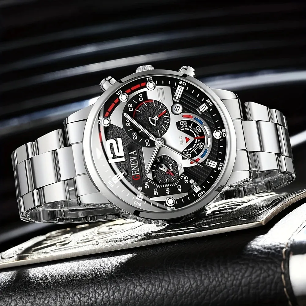 Stainless Steel Luxury Calendar Watches
