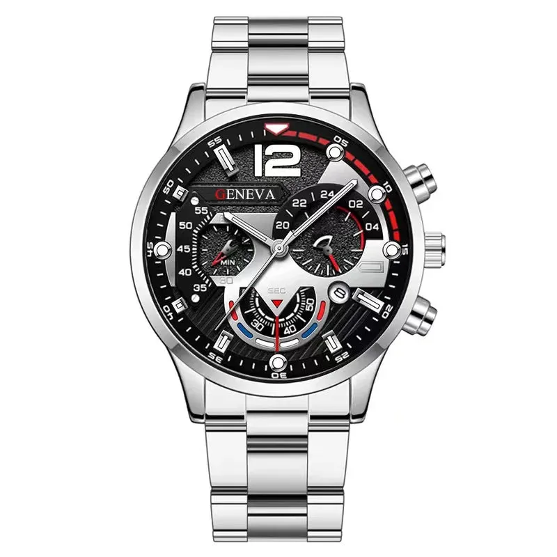 Stainless Steel Luxury Calendar Watches