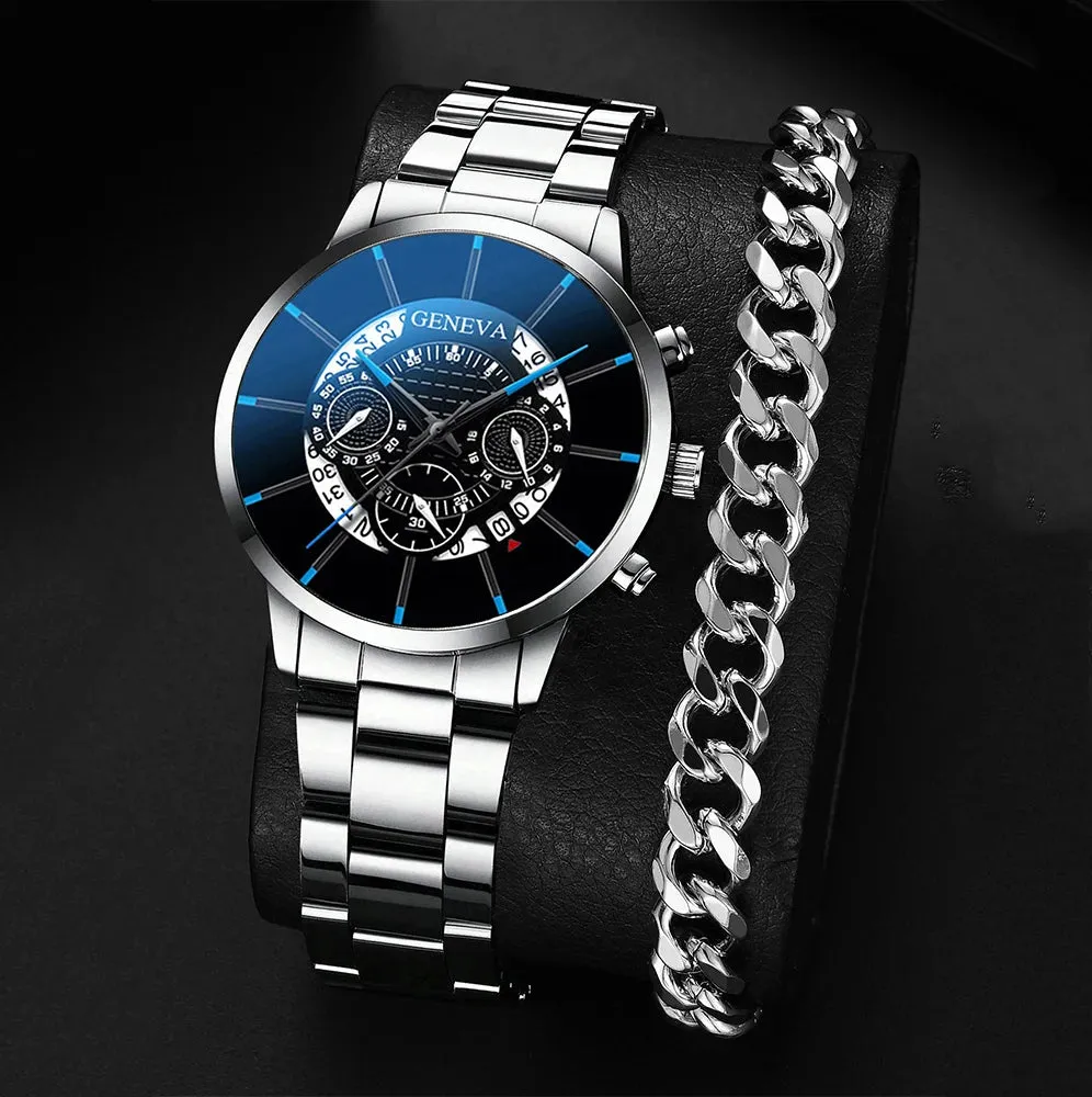 Stainless Steel Luxury Calendar Watches