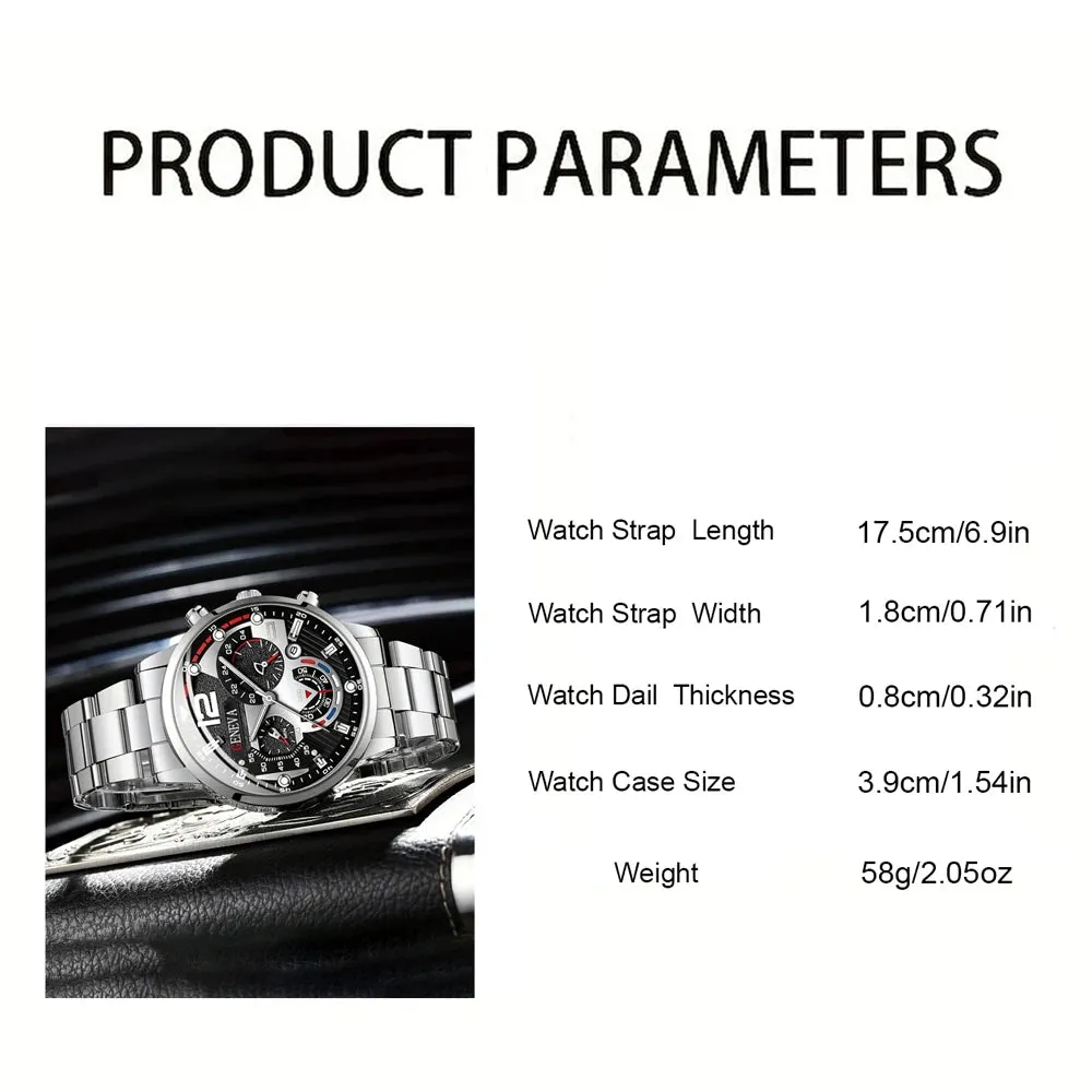 Stainless Steel Luxury Calendar Watches