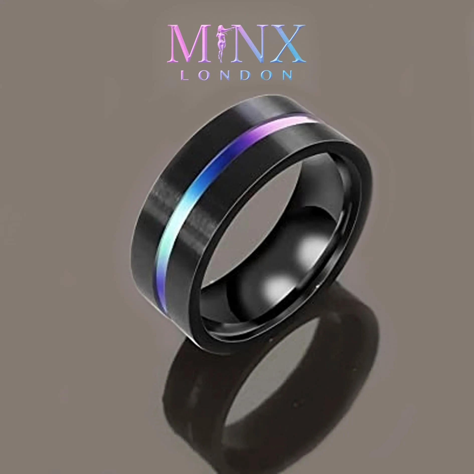 Stainless Steel Ring | Mens Wedding Ring | Mens Stainless Steel Ring | Womens Black Ring | Wedding Band | Mens Ring | Wedding Ring | 8mm
