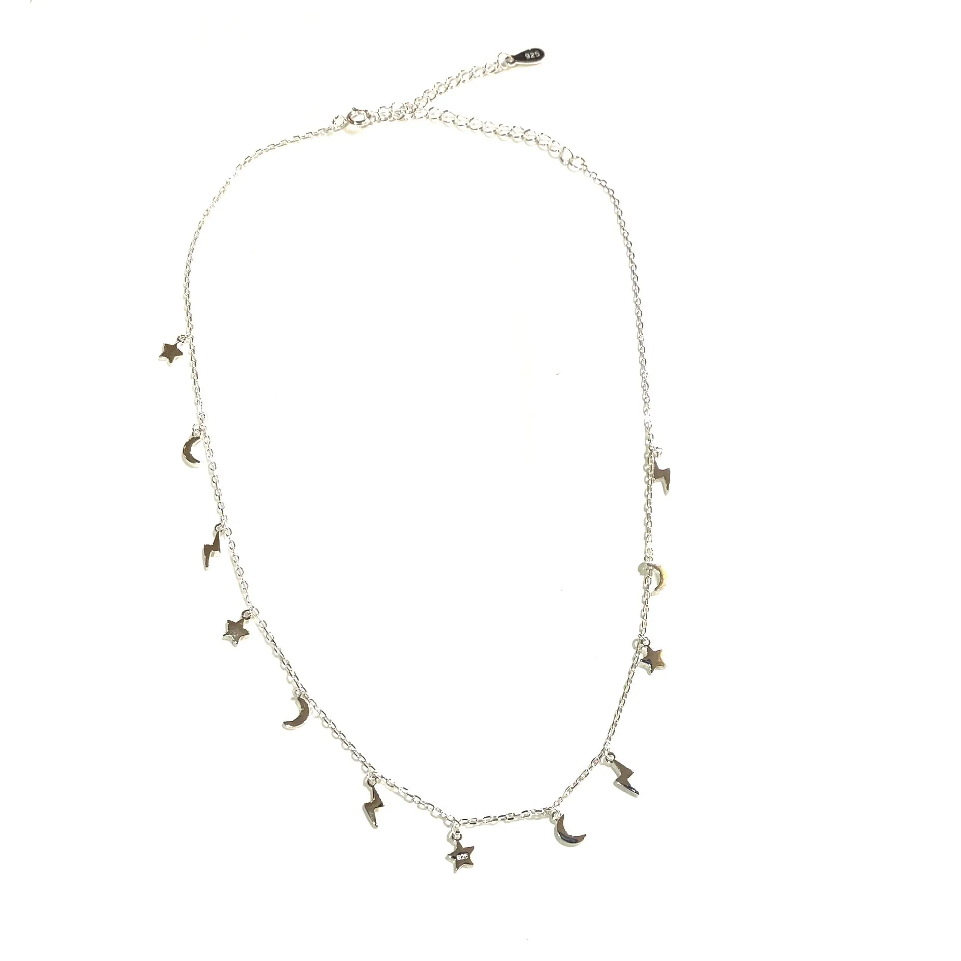 Star Moon Lightning Charm Choker