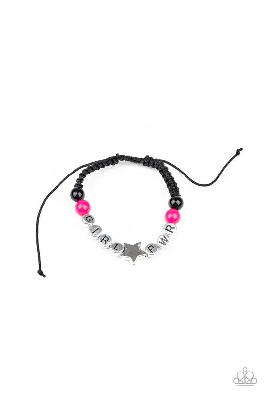 STARLET SHIMMER "GIRL PWR" CORDED BRACELETS FOR LITTLE GIRLS (5-PACK)
