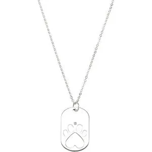 Sterling Silver .02 CT Diamond 18" Necklace