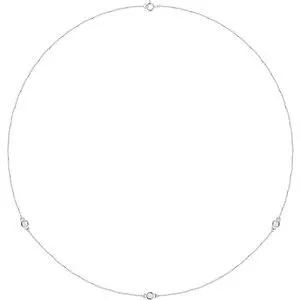 Sterling Silver 1/4 CTW Natural Diamond 3-Station 18" Necklace