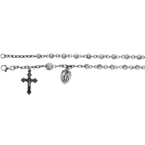 Sterling Silver Bead Rosary Bracelet