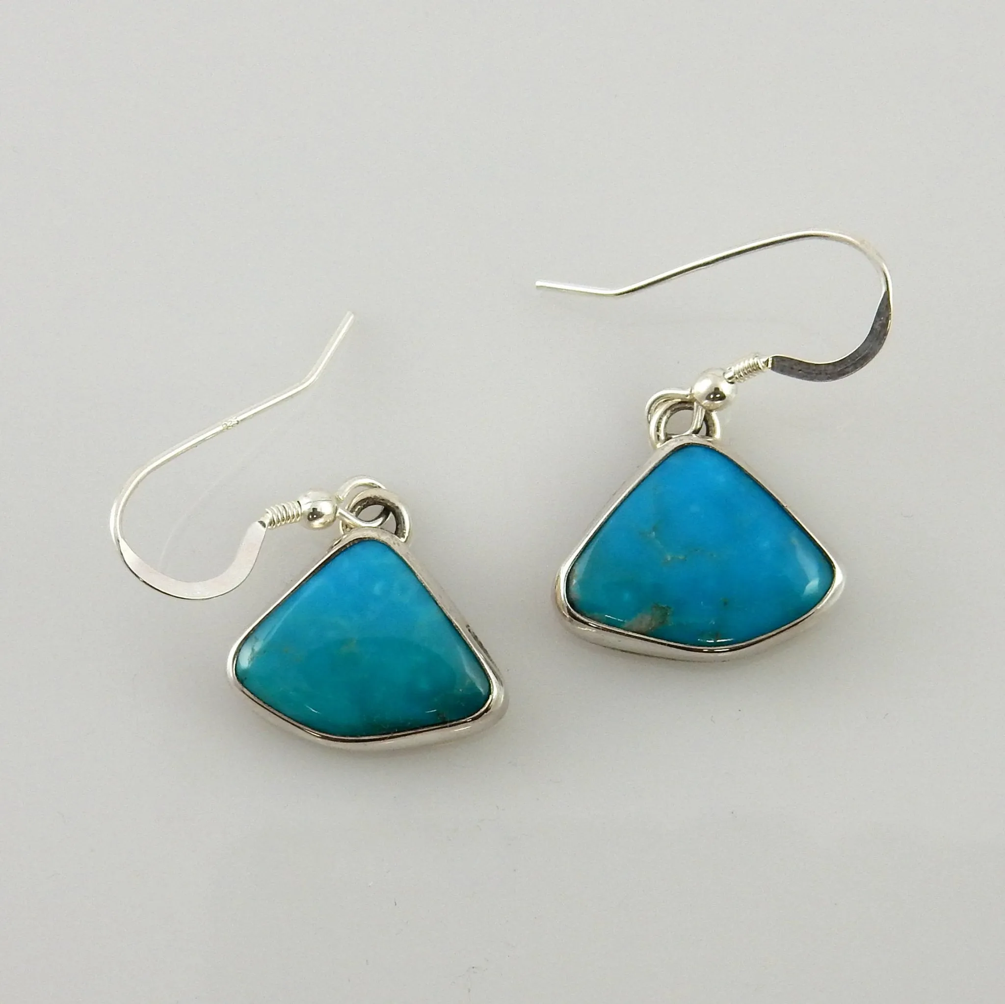 Sterling Silver Blue Turquoise Dangle Earrings