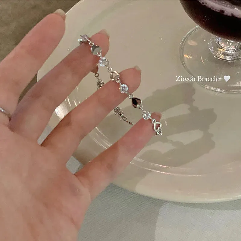Sterling Silver Bracelet Woman Vintage Luxury Original Jewelry Accessories Fashion Designer Party Wedding Jewelry