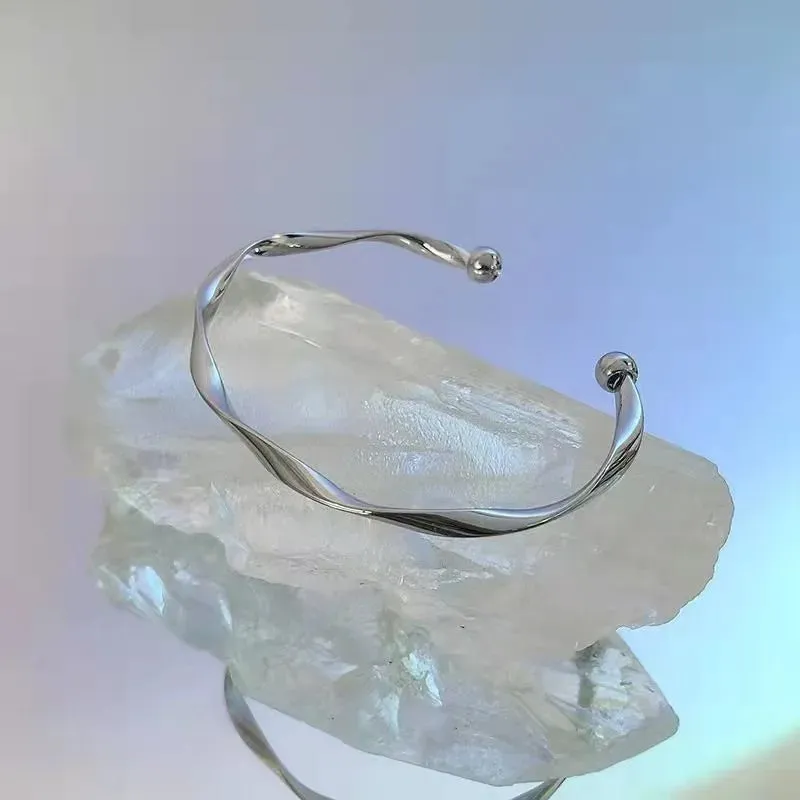 Sterling Silver Bracelet Woman Vintage Luxury Original Jewelry Accessories Fashion Designer Party Wedding Jewelry