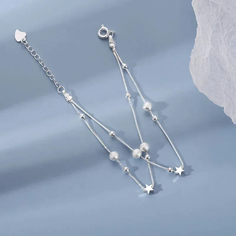 Sterling Silver Bracelet Woman Vintage Luxury Original Jewelry Accessories Fashion Designer Party Wedding Jewelry