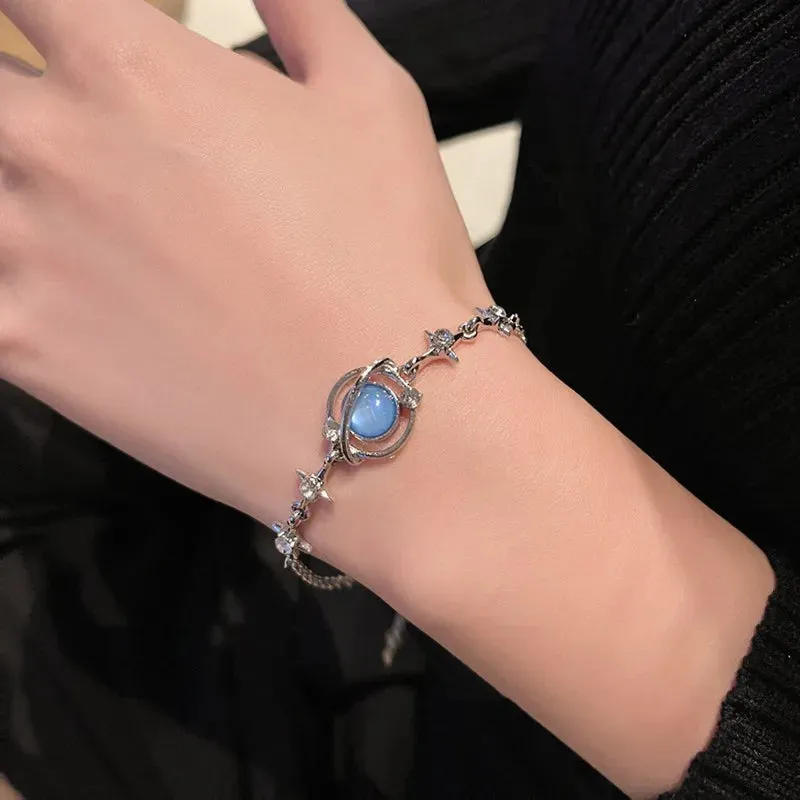 Sterling Silver Bracelet Woman Vintage Luxury Original Jewelry Accessories Fashion Designer Party Wedding Jewelry