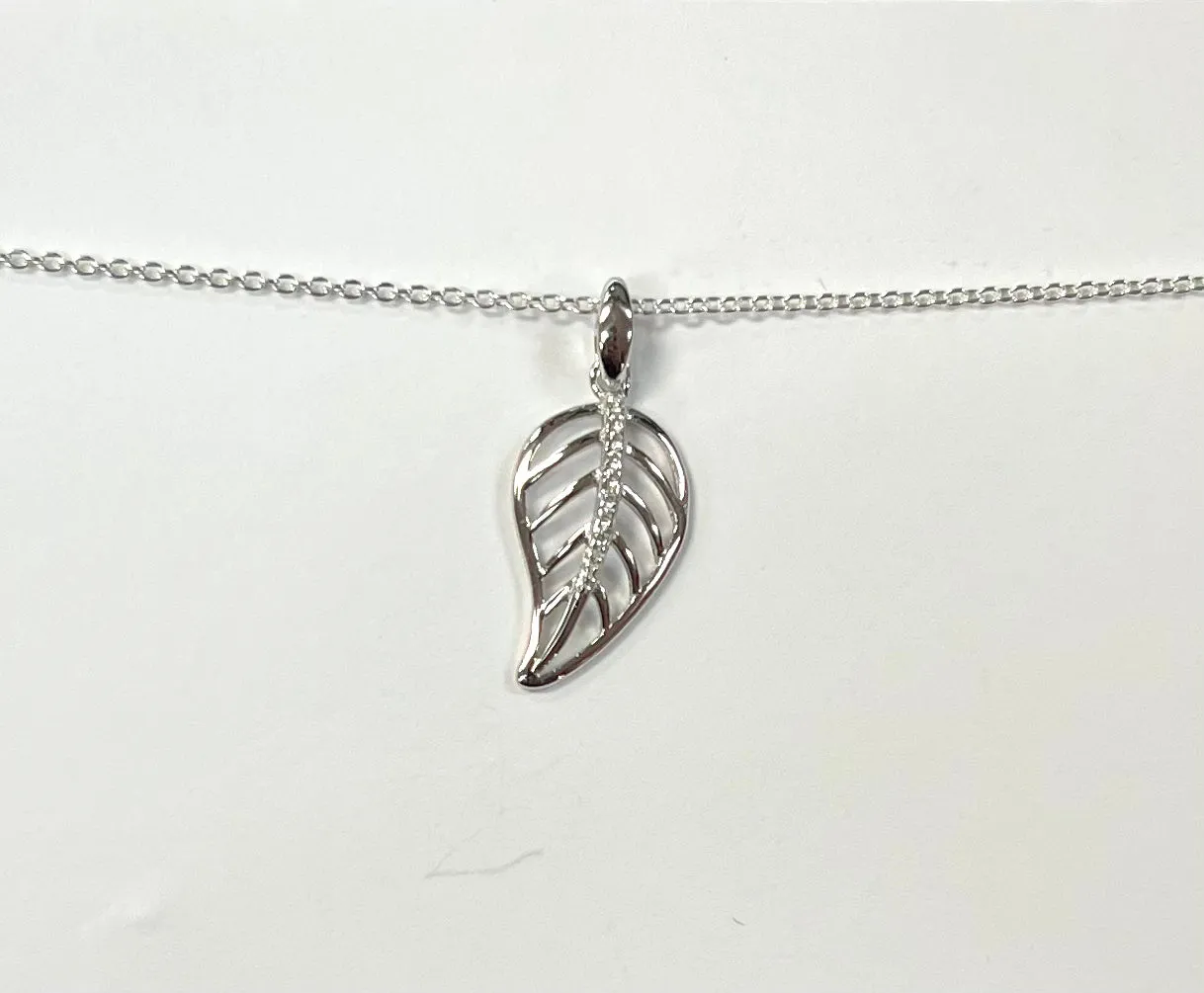 Sterling Silver Leaf Necklace