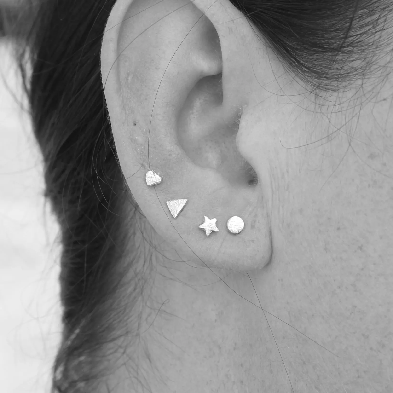Sterling Silver Mini Studs Circle