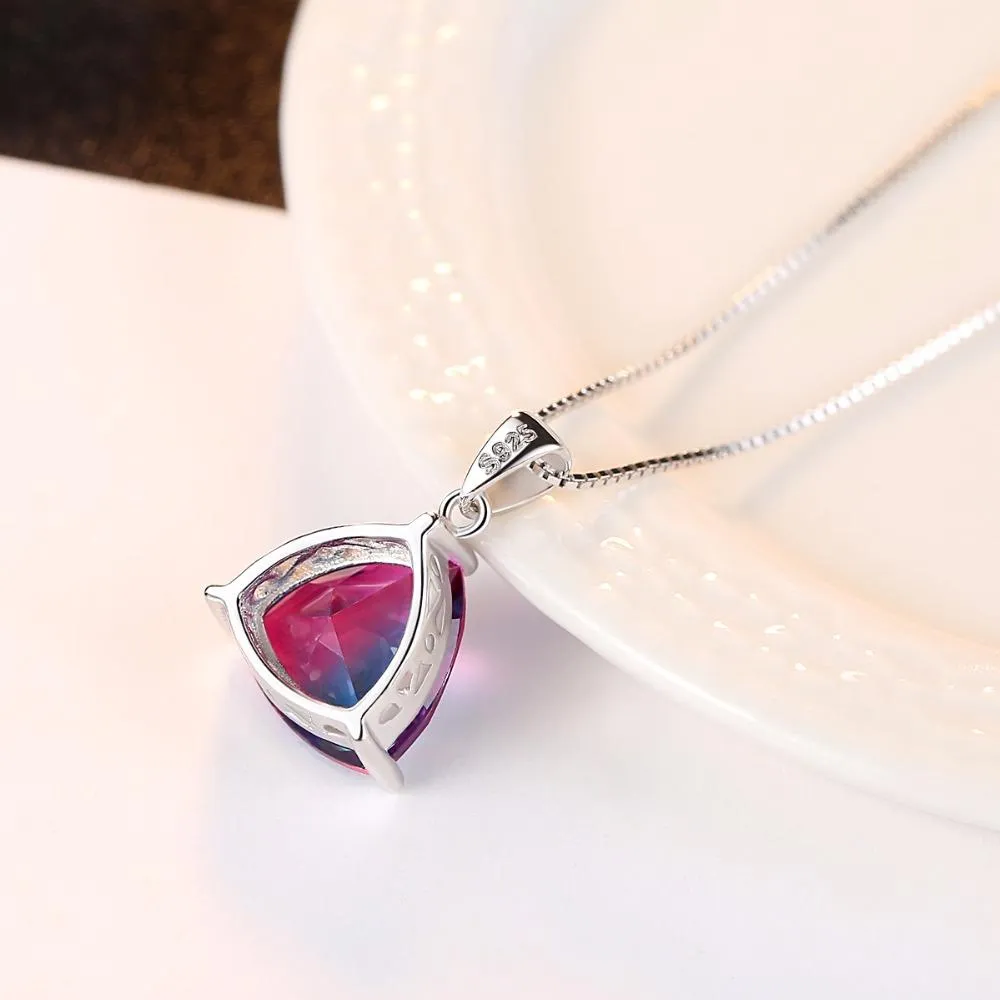 Sterling Silver Rainbow Fire Mystic Topaz Necklace