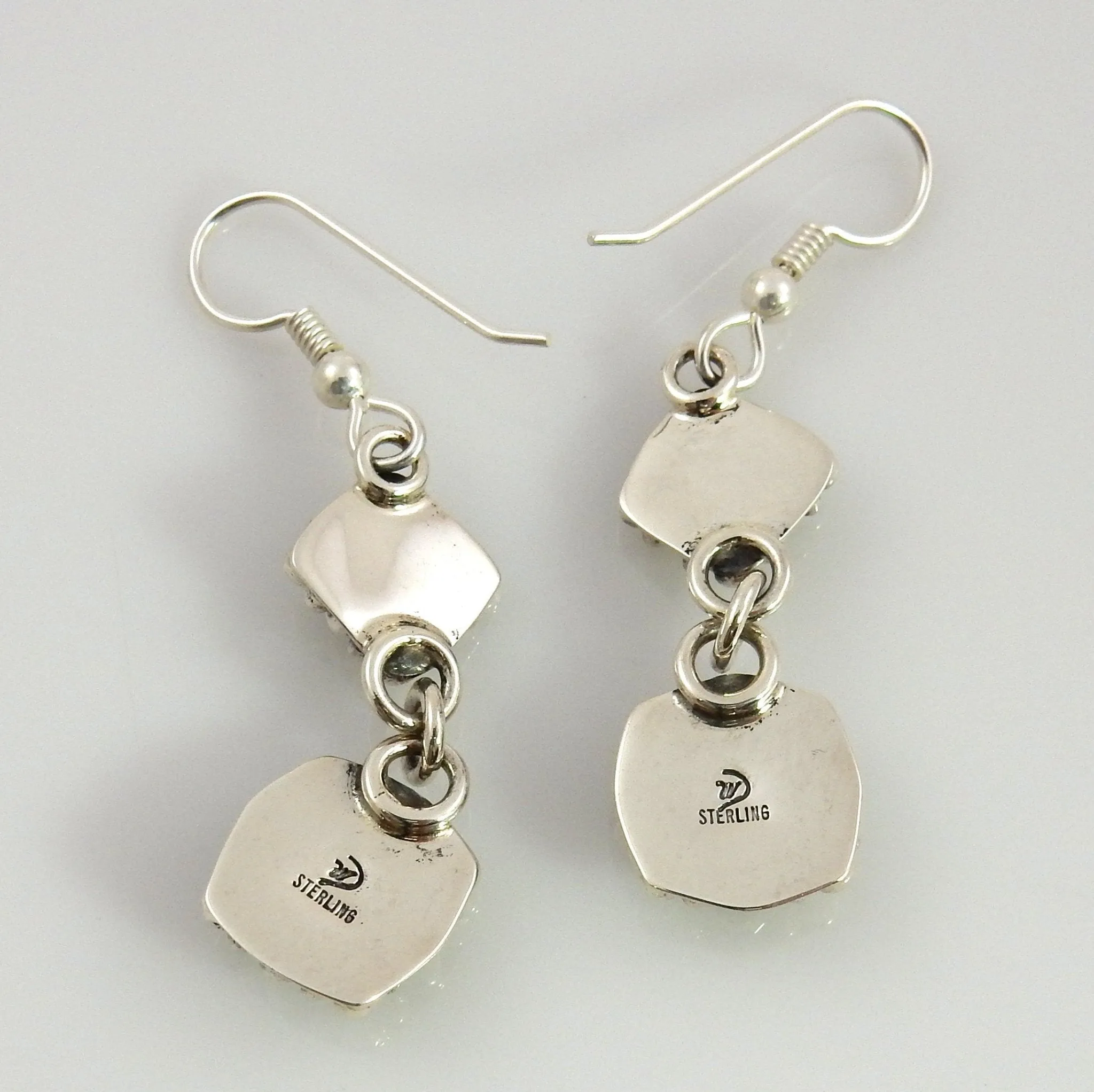 Sterling Silver Southwestern Gaspeite Dangle Earrings
