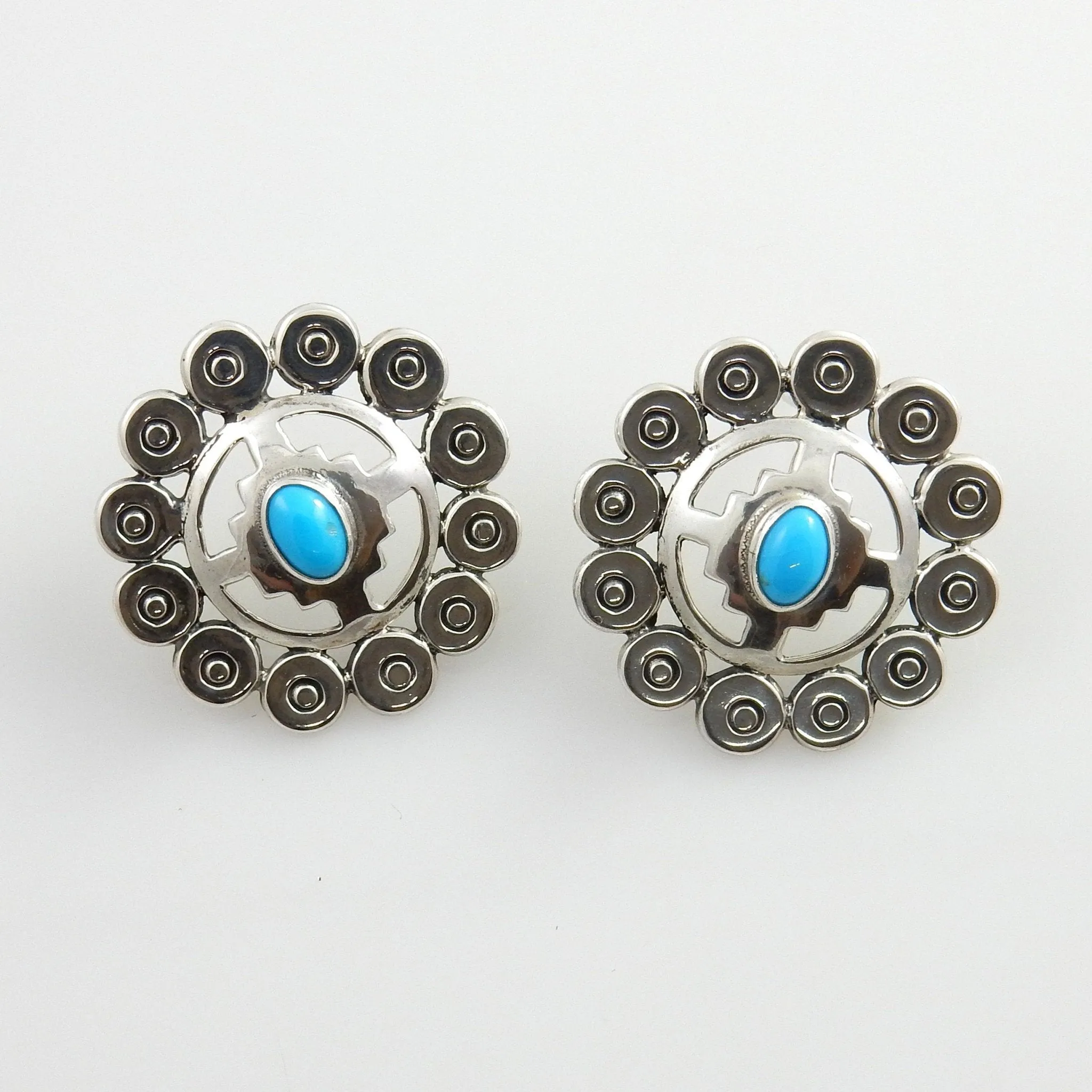 Sterling Silver Southwestern Turquoise Post Earrings