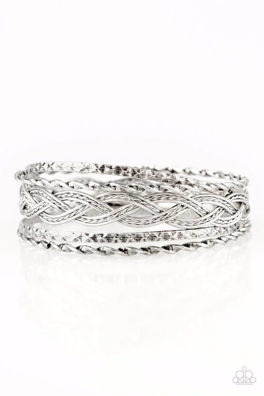 Straight Street Silver Paparazzi Bracelet