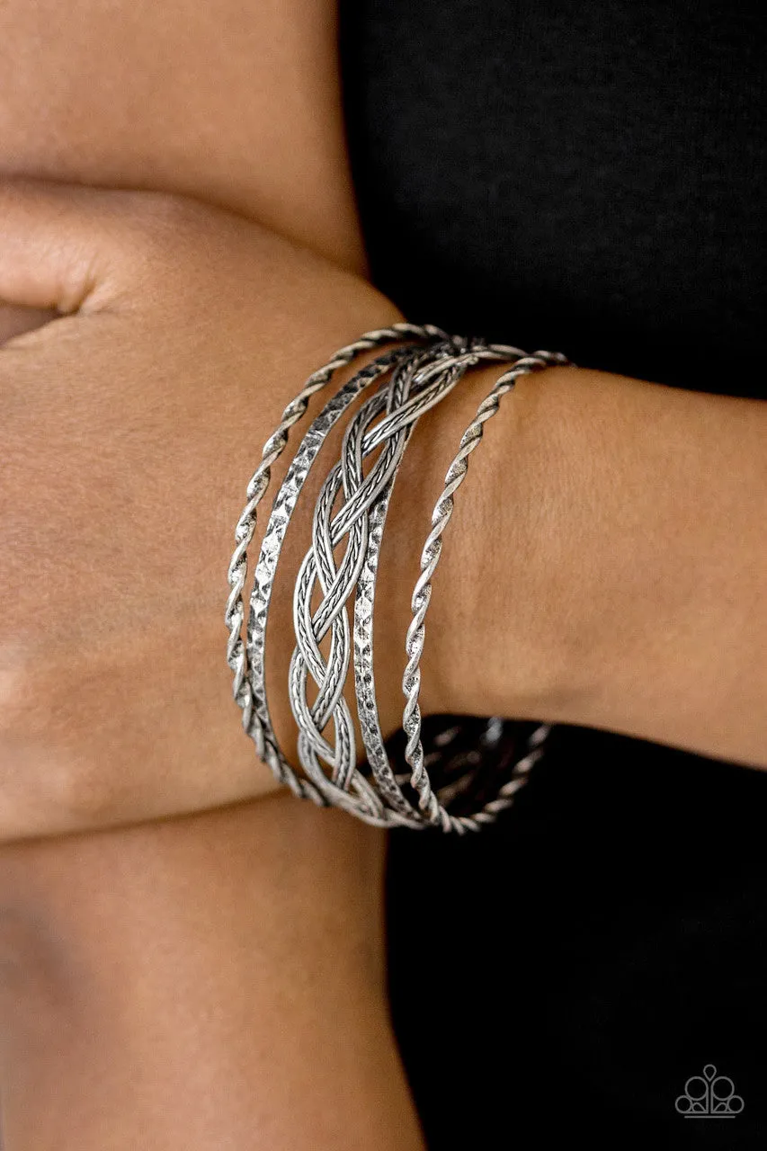Straight Street Silver Paparazzi Bracelet