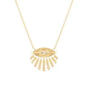 Sun Eye and Diamonds Pendant