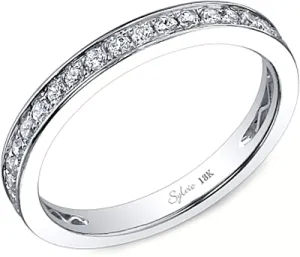 Sylvie Pave Diamond Wedding Band