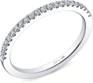 Sylvie Round Brilliant Cut Diamond Wedding Band