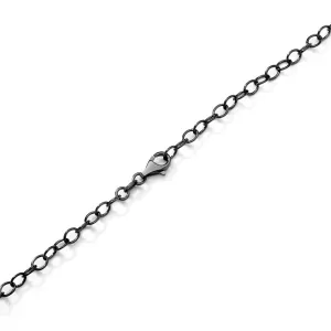 Syna Oxidized Silver Link Chain Necklace