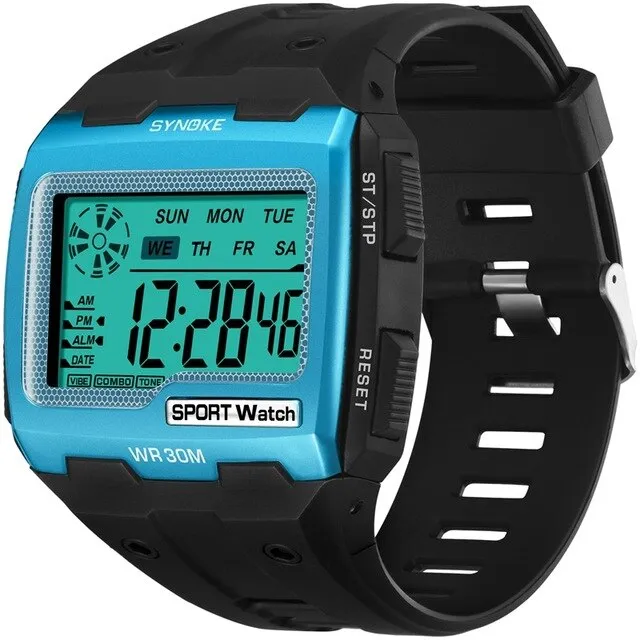 SYNOKE Gold  Big Screen Mens 39 S Watches Cool Electronic