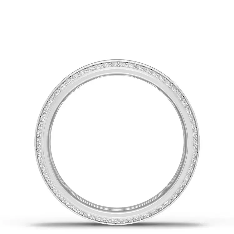 Tacori Bevel Edge 7mm Brushed Finish Diamond Wedding Band 1547WDBLG