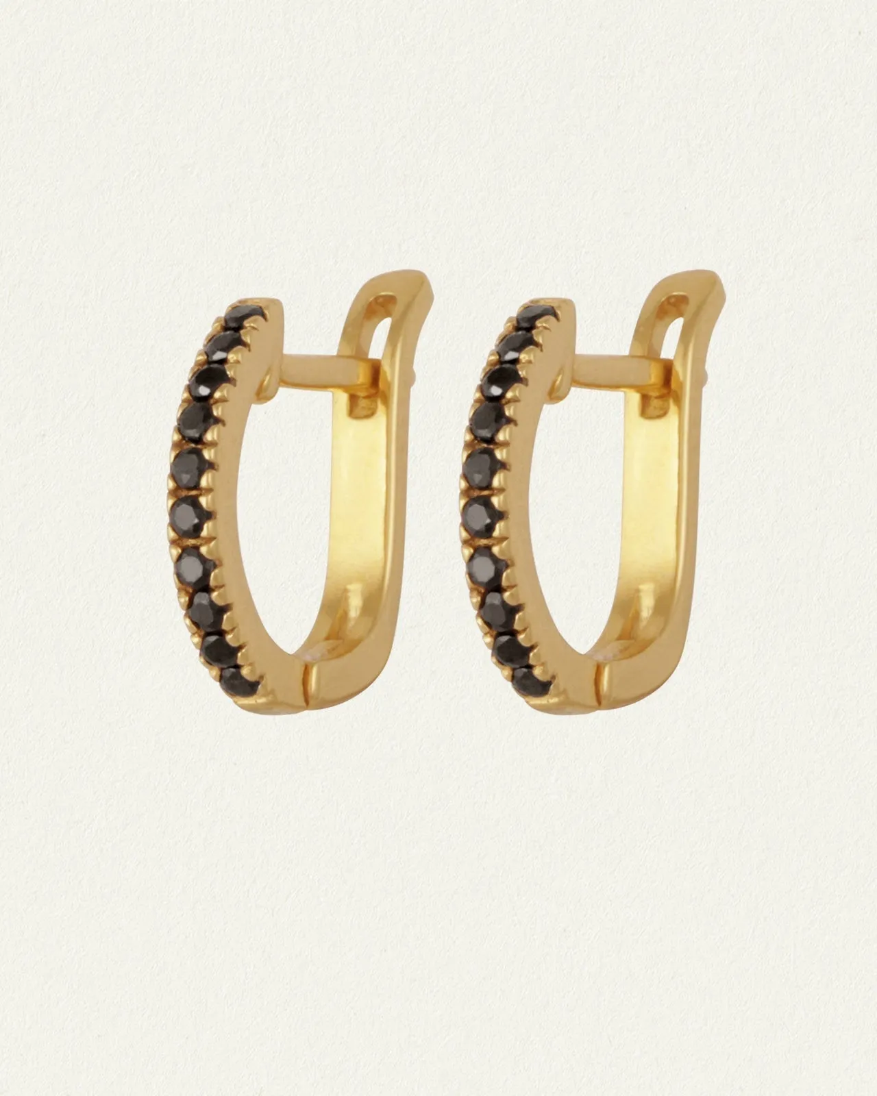 TEMPLE OF THE SUN: LYRE EARRINGS - GOLD