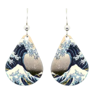 The Great Wave - Earrings #1192 by d'ears