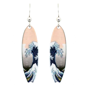 The Great Wave - Earrings #1499 by d'ears