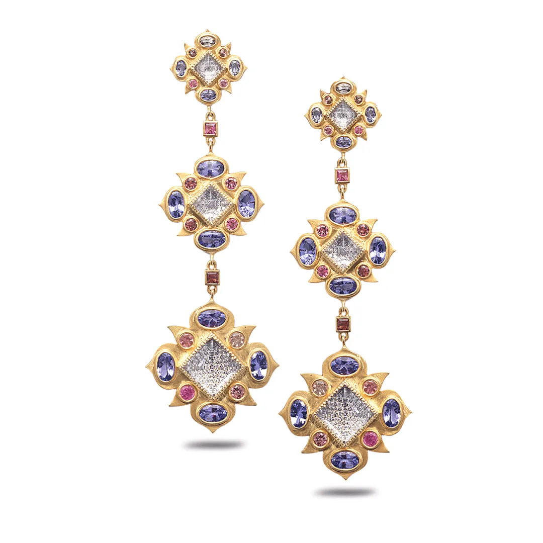 The Insight Triple Drop Trinetra Earrings
