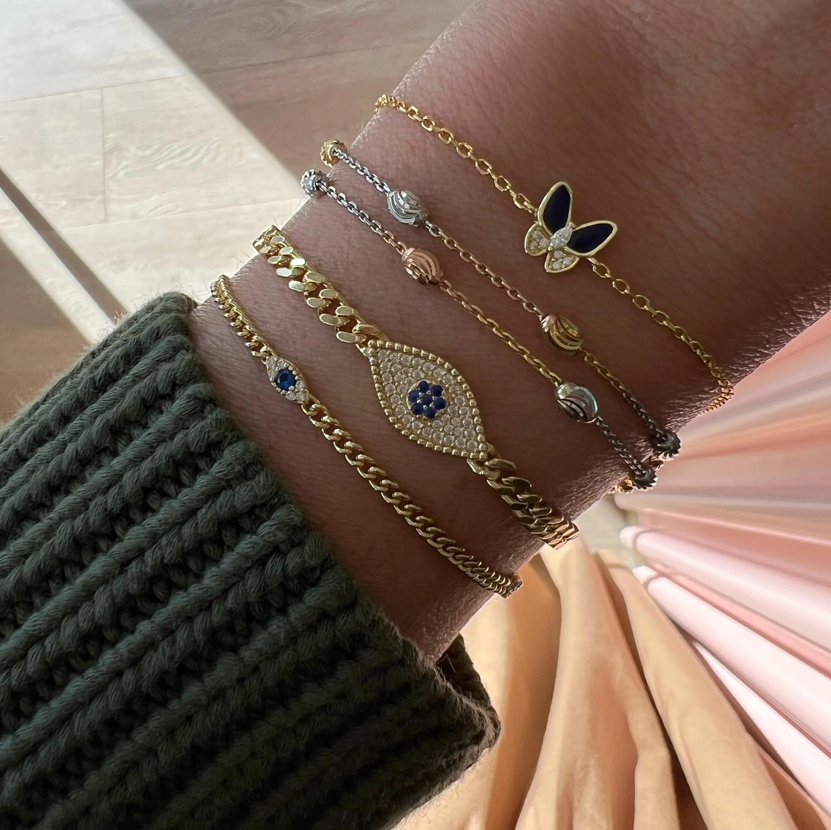 Three Tone Rice Read Bracelet