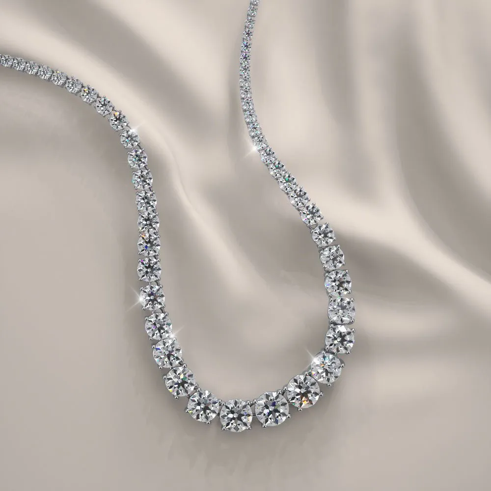 Timeless Dreams Tennis Diamond Necklace with 20.07 ct.(finished)